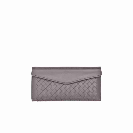 Weave Button Long Wallet